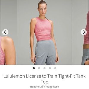 Lululemon License to Train Tight-Fit Tank Top